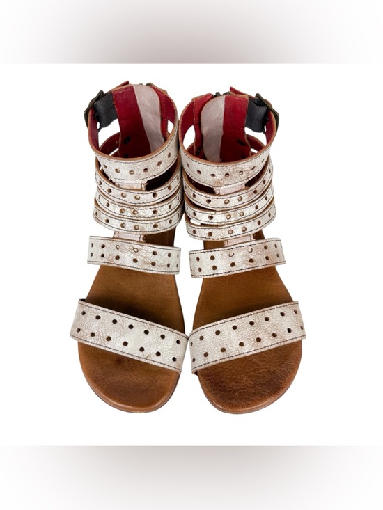 Bed Stu Artemis Gladiator Sandals Nectar Lux Ivory Distressed Leather Size 5.5 main image 6